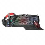 Gaming Kit Jedel CP-04 Knights Templar Elite 4-in-1- Backlit RGB Keyboard, 1000 DPI RGB Mouse, 40mm Driver RGB Headset, XL Mouse Mat